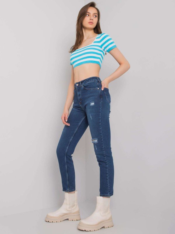 Spodnie jeans-MR-SP-5338.17-ciemny niebieski rozmiar - 38