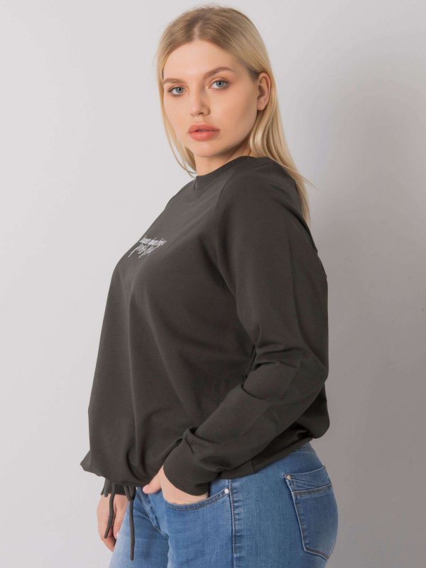 Bluza-RV-BL-7162.12P-ciemny khaki rozmiar - ONE SIZE