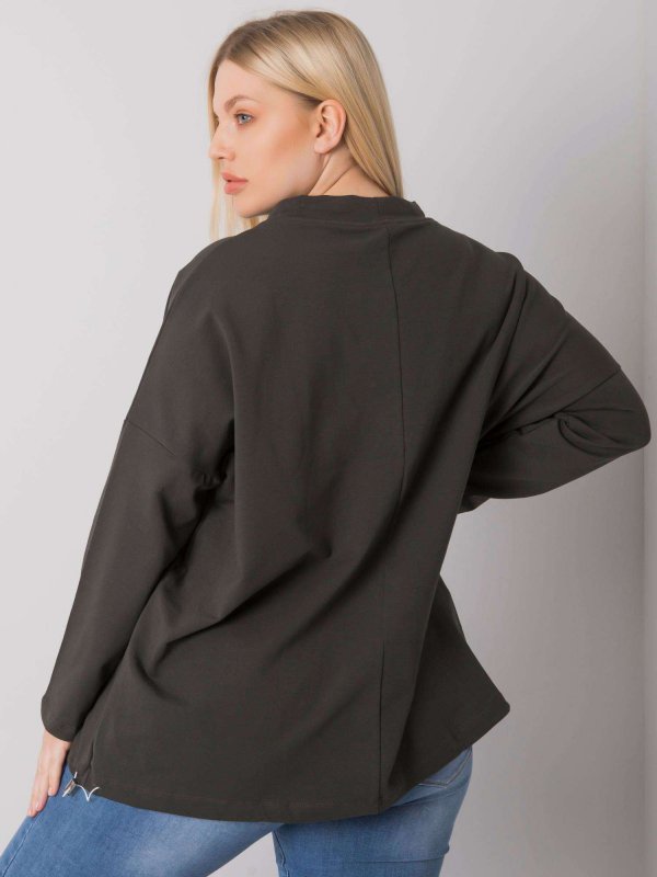 Bluza-RV-BL-7166.78P-ciemny khaki rozmiar - ONE SIZE