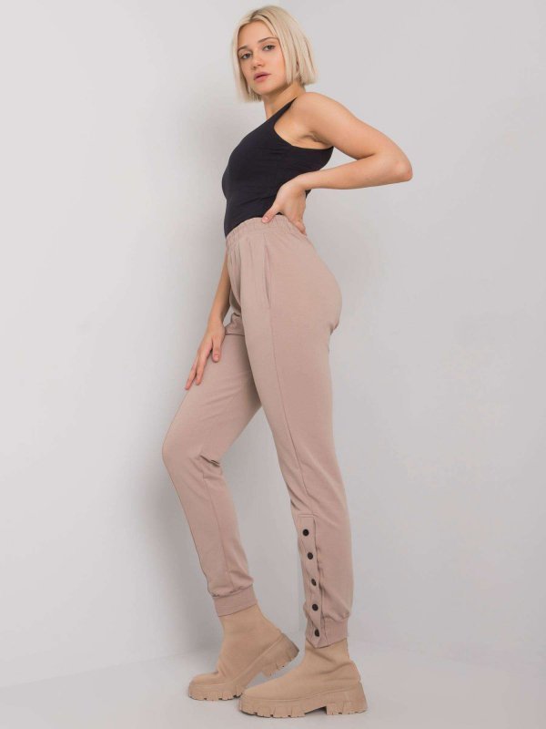 Spodnie dresowe-RV-DR-7365.17P-ciemny bezowy rozmiar - S/M