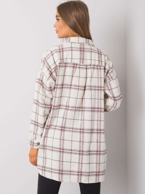 Koszula-TO-KS-0810-3.32-biało-różowy rozmiar - L/XL