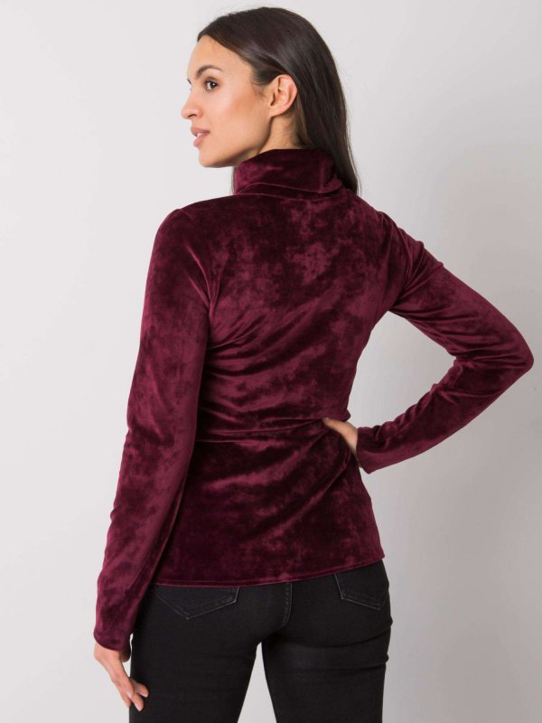 Bluzka-LK-BZ-508410.07P-bordowy rozmiar - L/XL