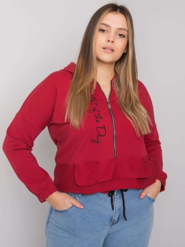 Bluza-RV-BL-7179.27-bordowy rozmiar - ONE SIZE