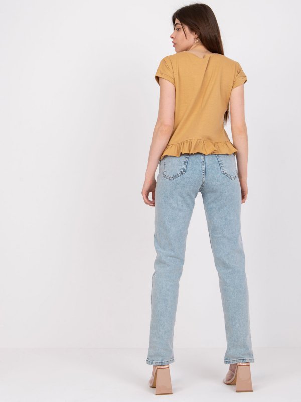 T-shirt-TW-TS-1053.21X-camelowy rozmiar - L