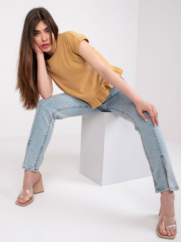 T-shirt-TW-TS-1053.21X-camelowy rozmiar - XL