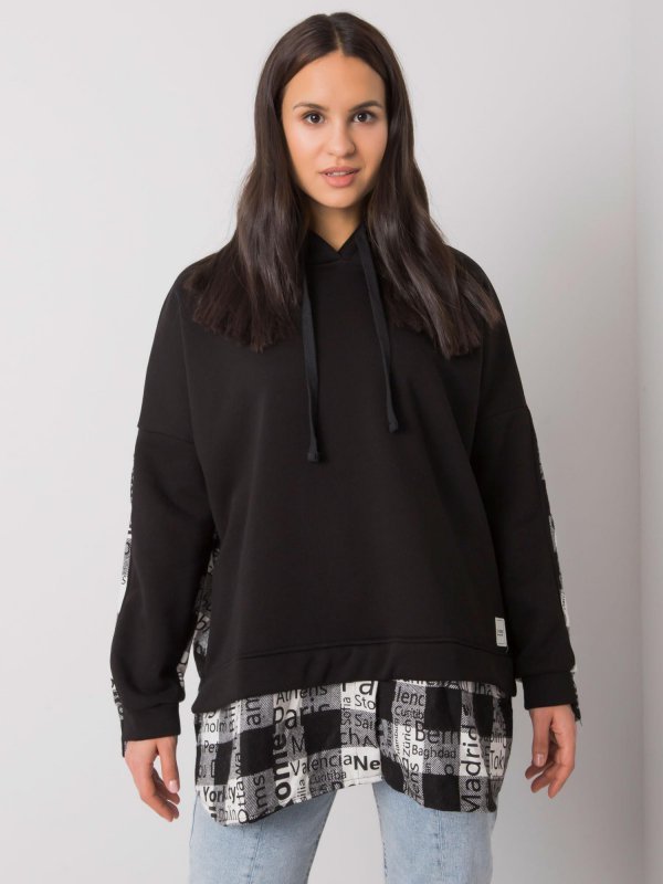 Bluza-RV-BL-7312.14-czarno-biały rozmiar - S/M