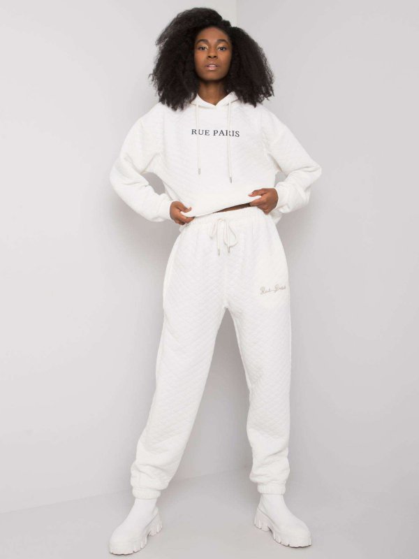 Spodnie dresowe-RV-DR-7445.03X-ecru rozmiar - L/XL