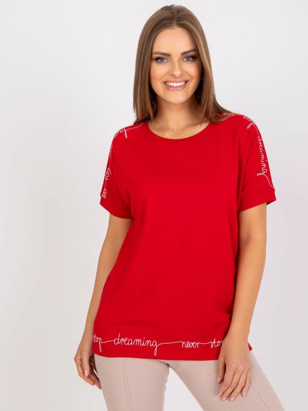 Bluzka-RV-BZ-7647.62P-czerwony rozmiar - S/M