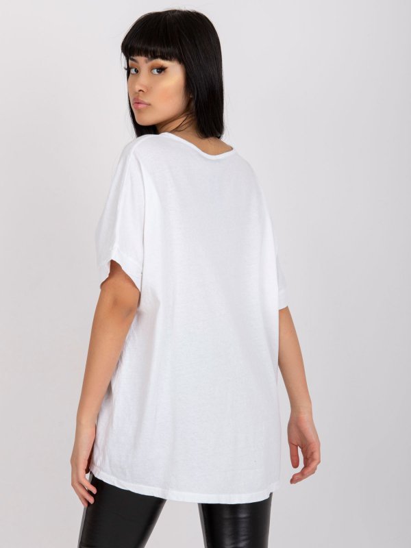 T-shirt-DHJ-TS-6860.26X-biało-zielony rozmiar - ONE SIZE