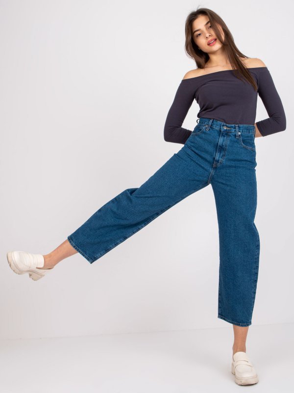 Spodnie jeans-RO-SP-2503.64-ciemny niebieski rozmiar - 36