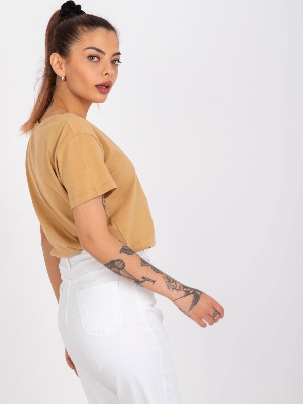 T-shirt-TW-TS-1002.28X-camelowy rozmiar - L