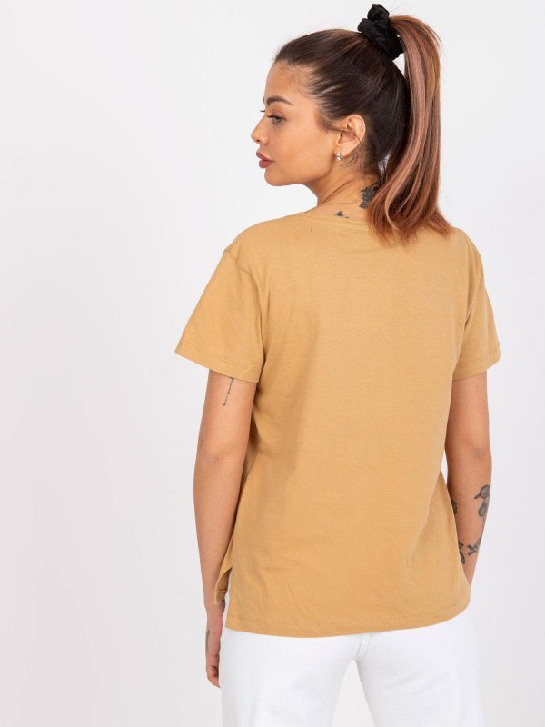 T-shirt-TW-TS-1002.28X-camelowy rozmiar - L