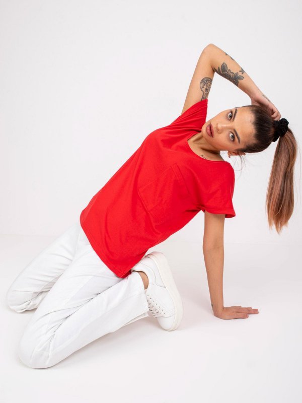 T-shirt-TW-TS-1001.30X-czerwony rozmiar - M