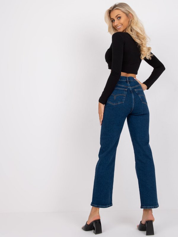 Spodnie jeans-RO-SP-2402.10-ciemny niebieski rozmiar - 34