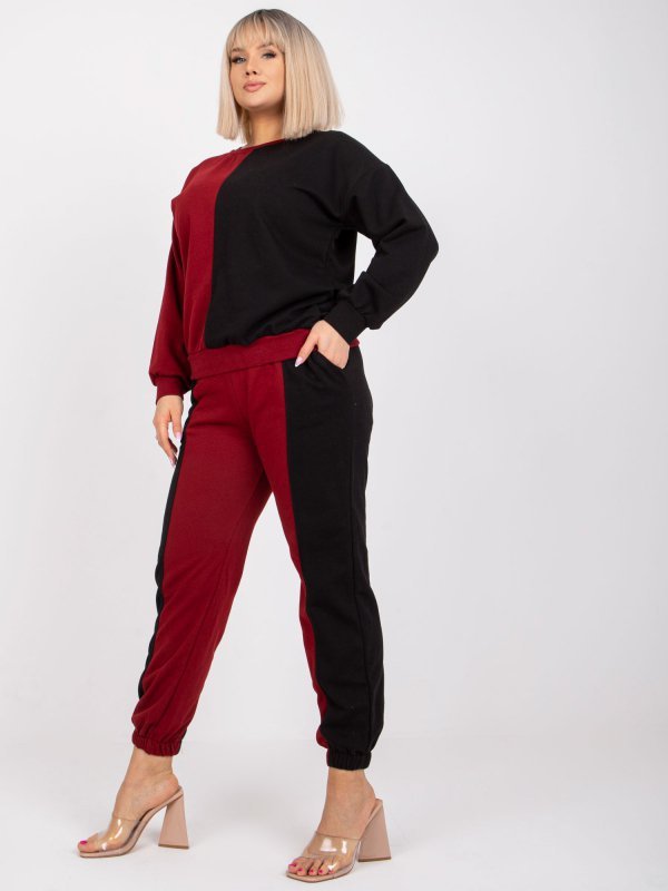 Komplet-EM-KMPL-639.88-bordowy rozmiar - L/XL