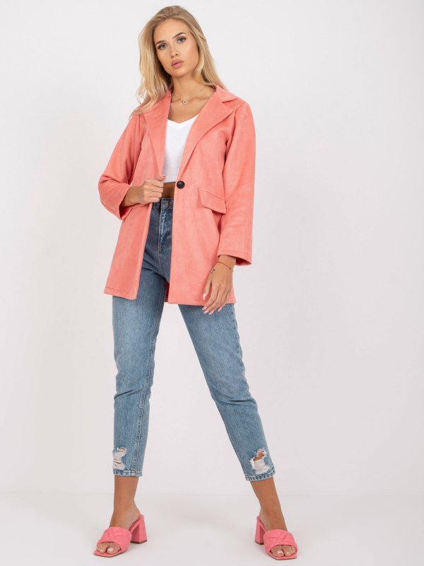 Marynarka-DHJ-MA-15286.88-brzoskwiniowy rozmiar - XL