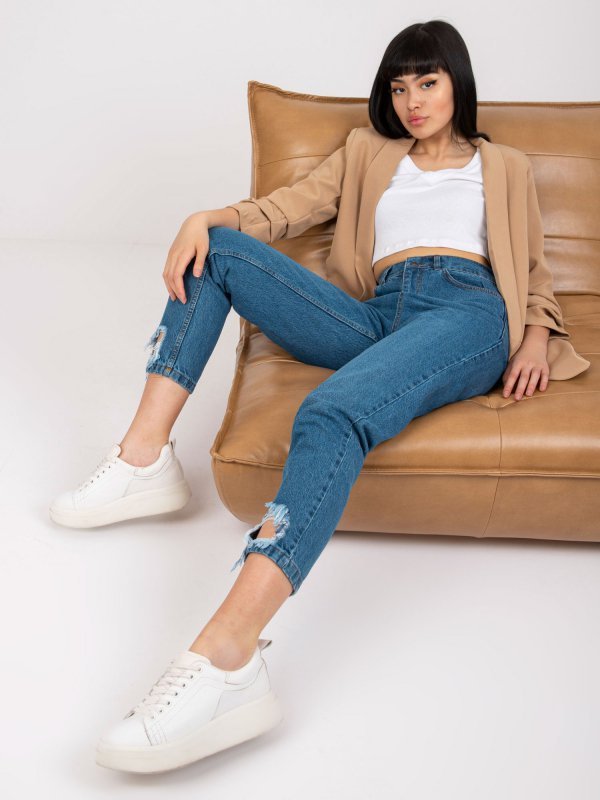 Spodnie jeans-RO-SP-PNT-4005.69-ciemny niebieski rozmiar - M