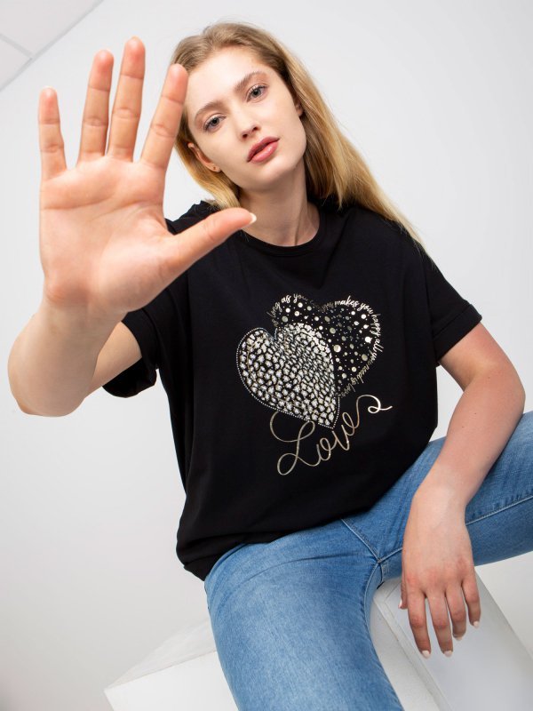 T-shirt-RV-TS-7660.88P-czarny rozmiar - ONE SIZE
