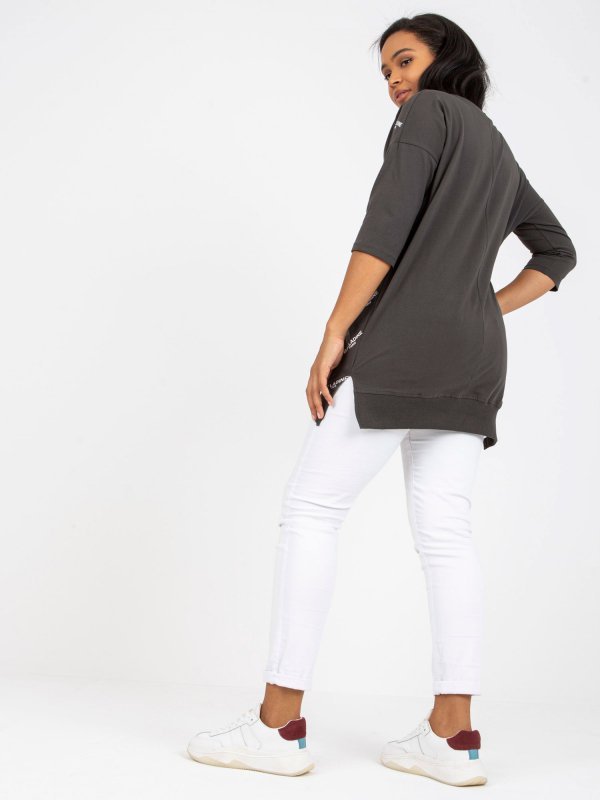 Bluzka-RV-BZ-7036.02P-ciemny khaki rozmiar - ONE SIZE