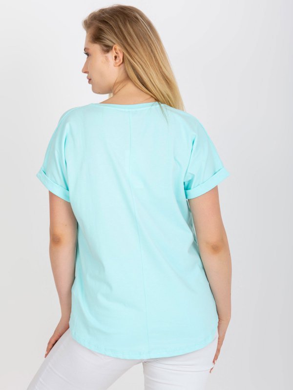 T-shirt-RV-TS-7776.02P-mietowy rozmiar - ONE SIZE