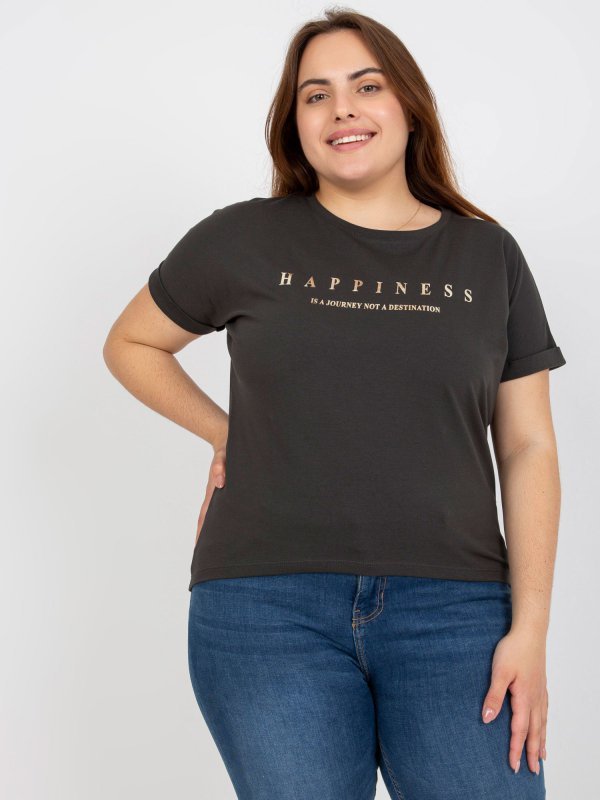 T-shirt-RV-TS-7776.02P-ciemny khaki rozmiar - ONE SIZE