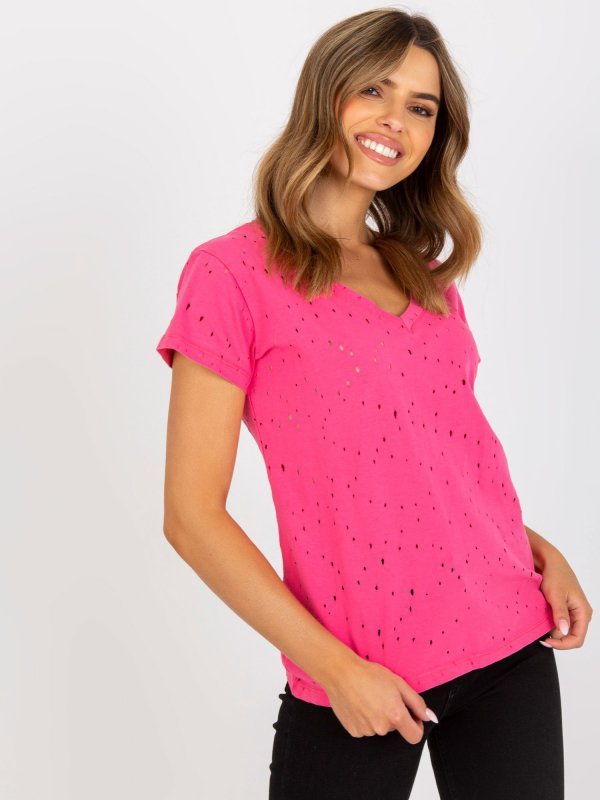 T-shirt-FA-TS-6967.77P-ciemny różowy rozmiar - ONE SIZE