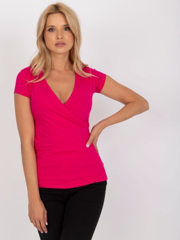 T-shirt-RV-TS-5636.03X-fuksjowy rozmiar - L