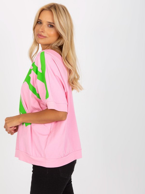Bluzka-FA-BZ-7920.90-różowy rozmiar - ONE SIZE