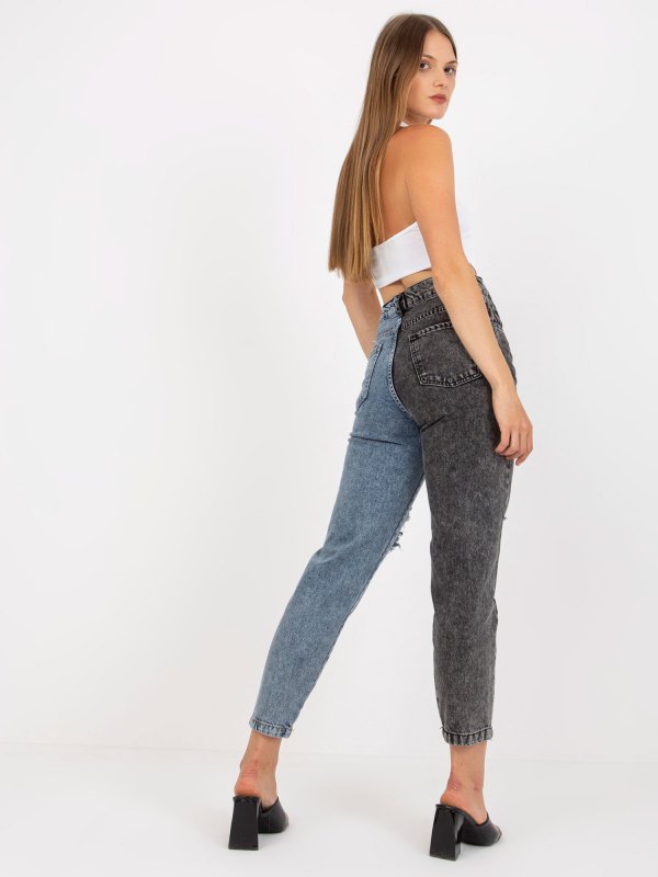 Spodnie jeans-RO-SP-PNT-01-1.70-czarno-niebieski rozmiar - 34
