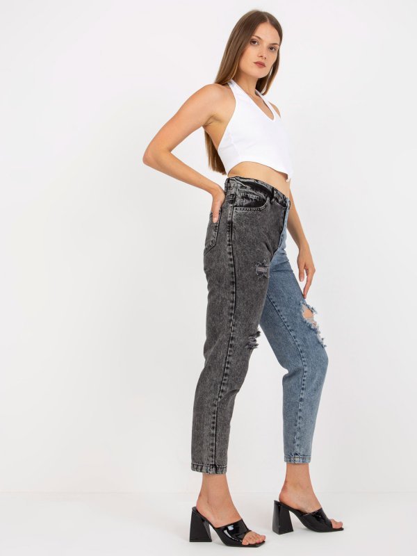 Spodnie jeans-RO-SP-PNT-01-1.70-czarno-niebieski rozmiar - 40