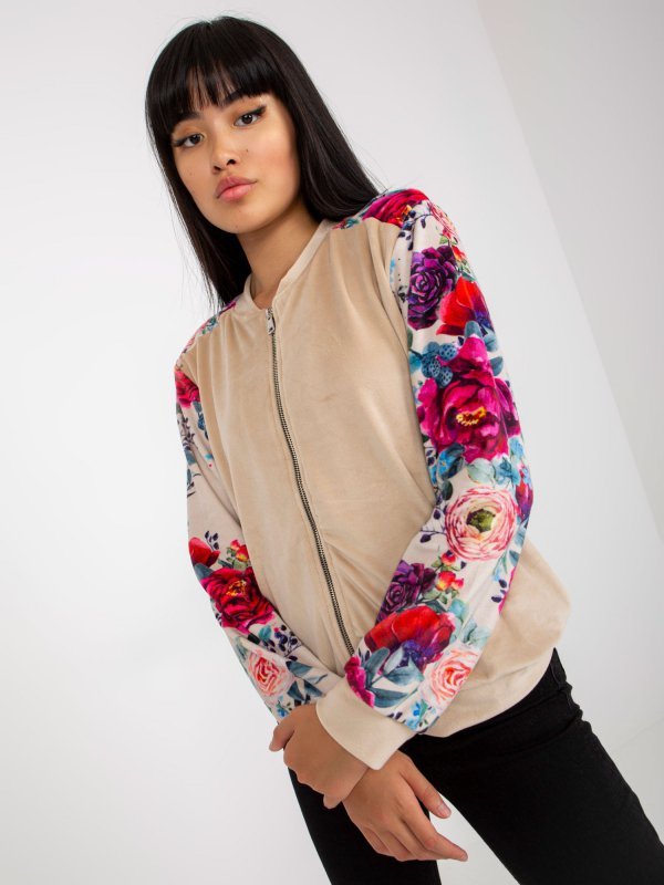 Bluza-RV-BL-8235.38-beżowy rozmiar - L/XL