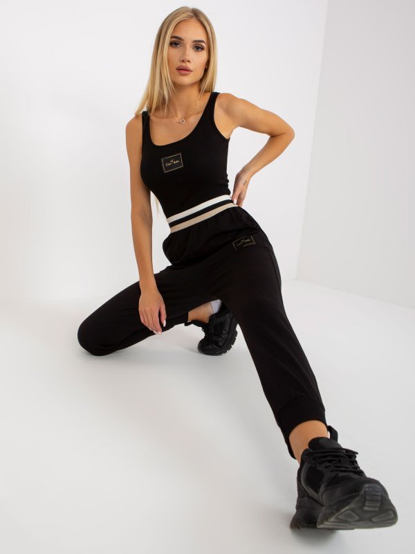 Spodnie dresowe-TW-DR-OB030.57-czarny rozmiar - M