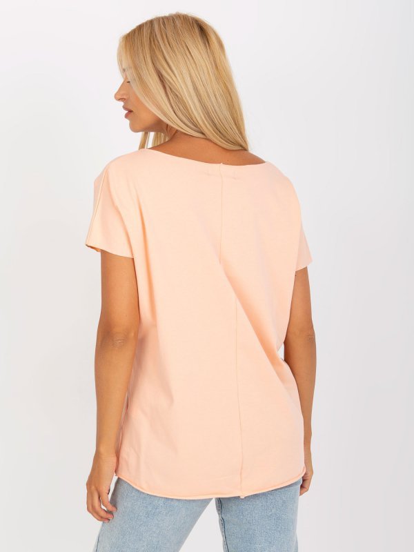 Bluzka-FA-BZ-7964.93-brzoskwiniowy rozmiar - ONE SIZE