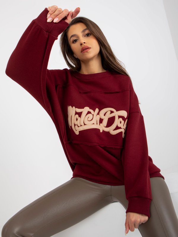 Bluza-FA-BL-8127.80P-bordowy rozmiar - ONE SIZE