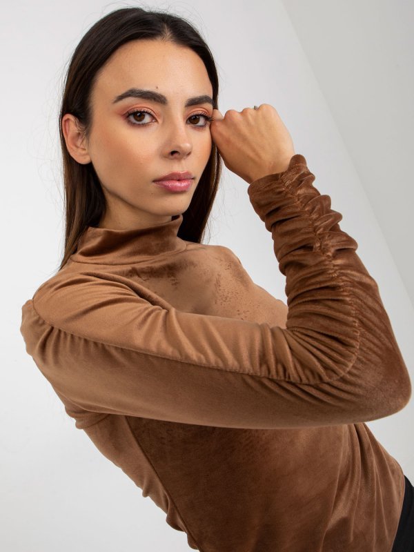 Bluzka-RP-BZ-8181.45P-brązowy rozmiar - ONE SIZE