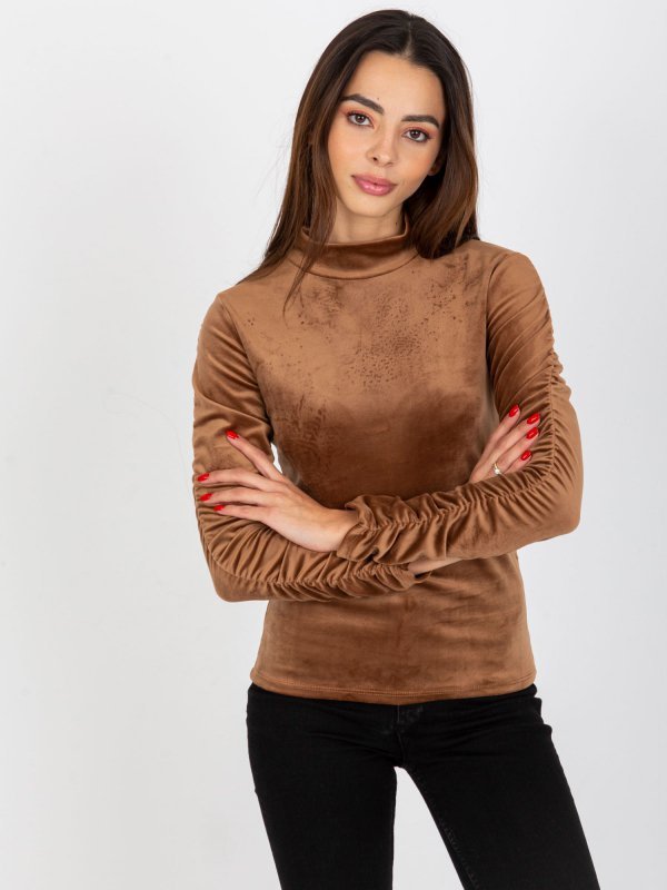 Bluzka-RP-BZ-8181.45P-brązowy rozmiar - ONE SIZE
