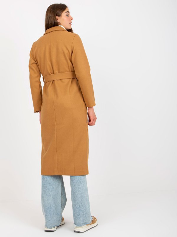 Płaszcz-TW-PL-BI-5312.32-camelowy rozmiar - ONE SIZE