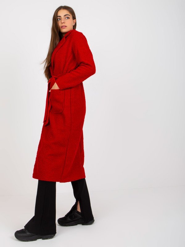 Płaszcz-TW-PL-BI-5220.63-ciemny czerwony rozmiar - ONE SIZE
