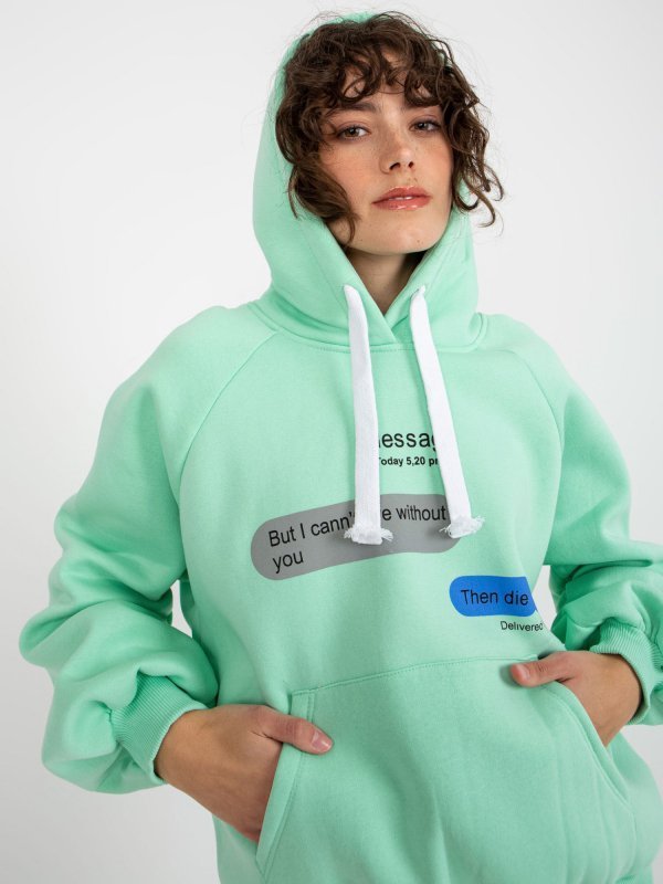 Bluza-EM-BL-718.39P-mietowy rozmiar - ONE SIZE