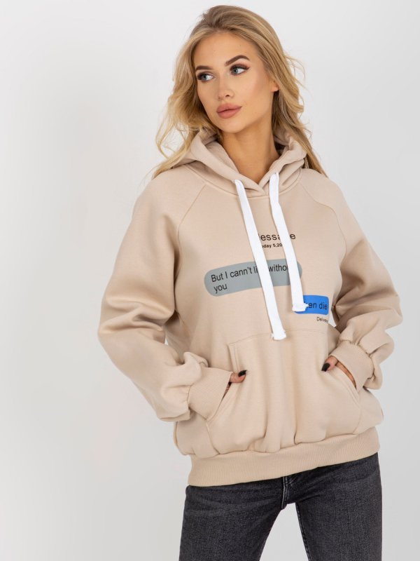 Bluza-EM-BL-718.39P-beżowy rozmiar - ONE SIZE