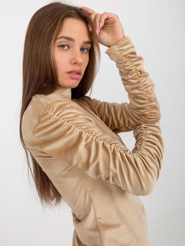 Bluzka-RP-BZ-8181.61P-beżowy rozmiar - ONE SIZE