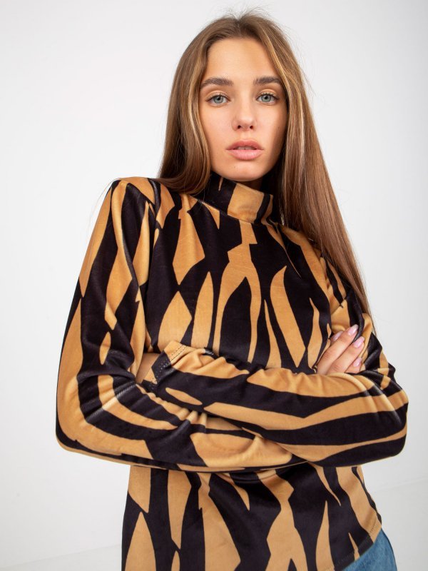 Bluzka-RP-BZ-8187-1.02X-camelowy rozmiar - ONE SIZE