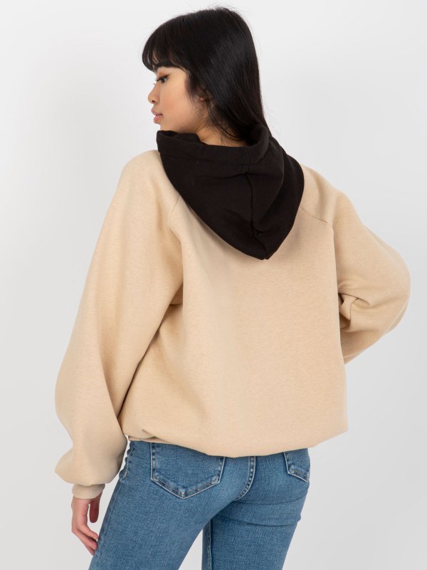 Bluza-EM-BL-696.68-beżowy rozmiar - ONE SIZE