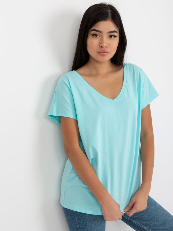 T-shirt-RV-TS-4832.85-mietowy rozmiar - L