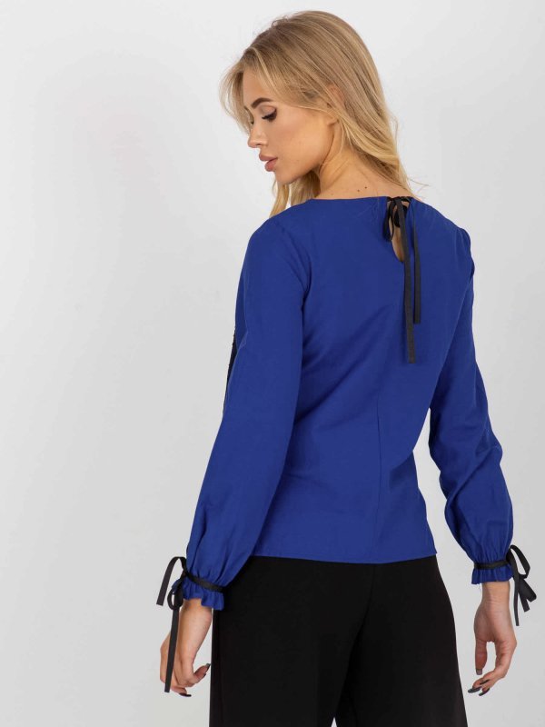 Bluzka-LK-BZ-506877.15X-kobaltowy rozmiar - 42