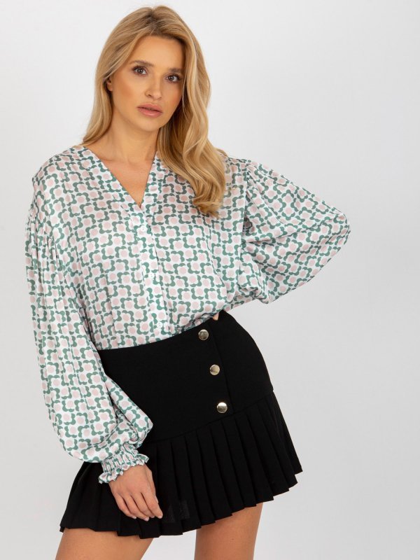 Koszula-LK-KS-509017.64-biało-beżowy rozmiar - L/XL