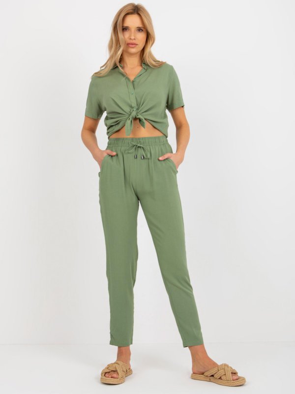 Spodnie-D73760M61869H-khaki rozmiar - S
