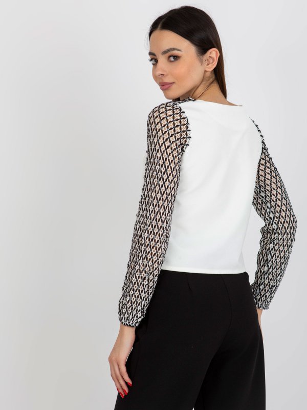 Bluzka-LK-BZ-506085-1.15X-ecru rozmiar - 36