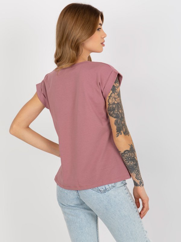 T-shirt-RV-TS-4833.52-ciemny różowy rozmiar - L