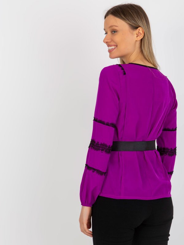 Bluzka-LK-BZ-506122.35X-fioletowy rozmiar - 38